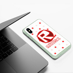 Чехол iPhone XS Max матовый ROBLOX, цвет: 3D-салатовый — фото 2