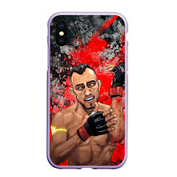 Чехол iPhone XS Max матовый Tony Ferguson, цвет: 3D-светло-сиреневый