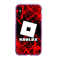 Чехол iPhone XS Max матовый Roblox, цвет: 3D-фиолетовый