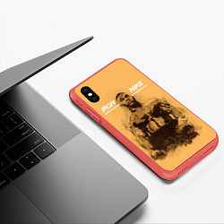 Чехол iPhone XS Max матовый Iron Mike, цвет: 3D-красный — фото 2