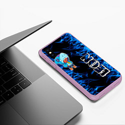 Чехол iPhone XS Max матовый Brawl Stars shark, цвет: 3D-сиреневый — фото 2