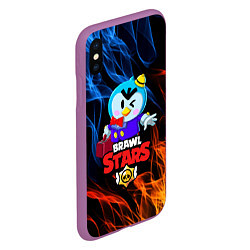 Чехол iPhone XS Max матовый BRAWL STARS MRP, цвет: 3D-фиолетовый — фото 2