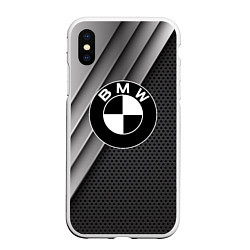 Чехол iPhone XS Max матовый BMW, цвет: 3D-белый