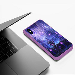 Чехол iPhone XS Max матовый HEROES, цвет: 3D-фиолетовый — фото 2