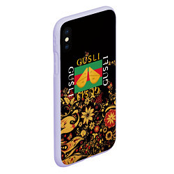Чехол iPhone XS Max матовый GUSLI, цвет: 3D-светло-сиреневый — фото 2