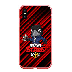 Чехол iPhone XS Max матовый Brawl Stars CROW, цвет: 3D-баблгам