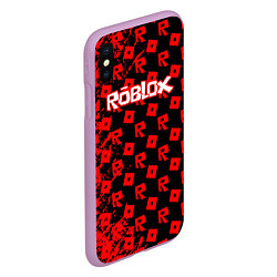 Чехол iPhone XS Max матовый ROBLOX, цвет: 3D-сиреневый — фото 2