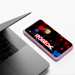 Чехол iPhone XS Max матовый ROBLOX, цвет: 3D-розовый — фото 2