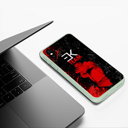Чехол iPhone XS Max матовый ЕГОР КРИД, цвет: 3D-салатовый — фото 2