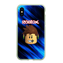 Чехол iPhone XS Max матовый ROBLOX, цвет: 3D-салатовый