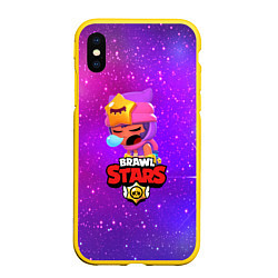 Чехол iPhone XS Max матовый BRAWL STARS SANDY, цвет: 3D-желтый