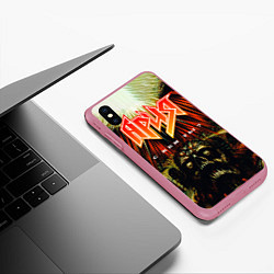 Чехол iPhone XS Max матовый Ария, цвет: 3D-малиновый — фото 2