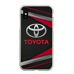 Чехол iPhone XS Max матовый TOYOTA, цвет: 3D-салатовый