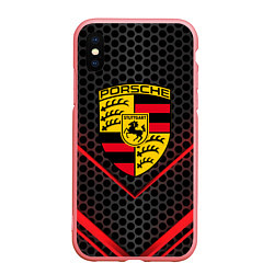 Чехол iPhone XS Max матовый PORSCHE, цвет: 3D-баблгам