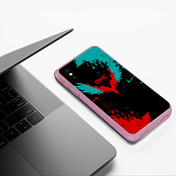 Чехол iPhone XS Max матовый DMC, цвет: 3D-розовый — фото 2
