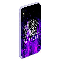 Чехол iPhone XS Max матовый QUEEN, цвет: 3D-светло-сиреневый — фото 2