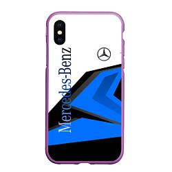 Чехол iPhone XS Max матовый Mercedes-Benz, цвет: 3D-фиолетовый