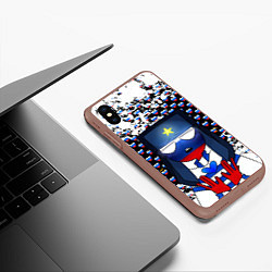 Чехол iPhone XS Max матовый CountryHumans, цвет: 3D-коричневый — фото 2