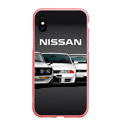 Чехол iPhone XS Max матовый NISSAN, цвет: 3D-баблгам