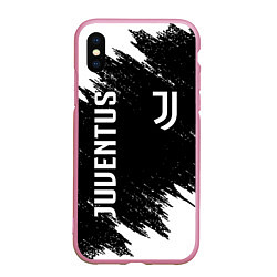 Чехол iPhone XS Max матовый JUVENTUS, цвет: 3D-розовый