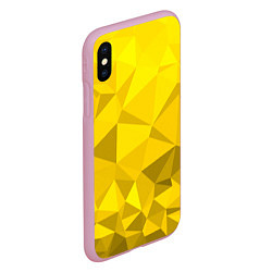 Чехол iPhone XS Max матовый YELLOW ABSTRACT, цвет: 3D-розовый — фото 2