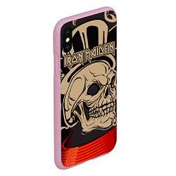 Чехол iPhone XS Max матовый Iron Maiden, цвет: 3D-розовый — фото 2