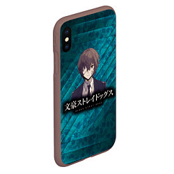 Чехол iPhone XS Max матовый Bungou Stray Dogs, цвет: 3D-коричневый — фото 2