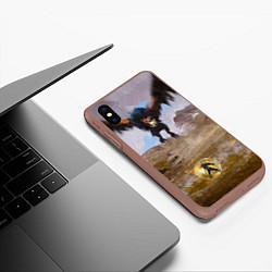 Чехол iPhone XS Max матовый ВЕДЬМАК, цвет: 3D-коричневый — фото 2