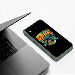 Чехол iPhone XS Max матовый Без права на славу во славу державы, цвет: 3D-темно-зеленый — фото 2