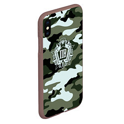 Чехол iPhone XS Max матовый Пограничные Войска, цвет: 3D-коричневый — фото 2