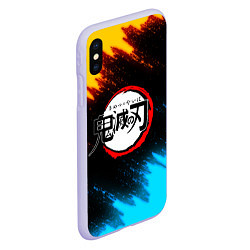 Чехол iPhone XS Max матовый KIMETSU NO YAIBA, цвет: 3D-светло-сиреневый — фото 2