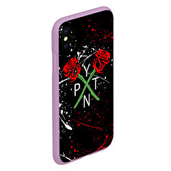 Чехол iPhone XS Max матовый Payton Moormeier: Black Style, цвет: 3D-сиреневый — фото 2