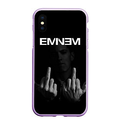 Чехол iPhone XS Max матовый EMINEM, цвет: 3D-сиреневый