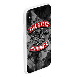 Чехол iPhone XS Max матовый Five Finger Death Punch, цвет: 3D-белый — фото 2