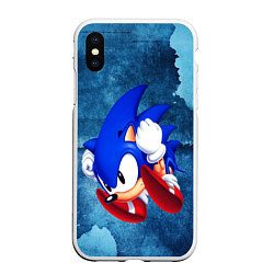 Чехол iPhone XS Max матовый Sonic, цвет: 3D-белый