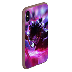 Чехол iPhone XS Max матовый KIMETSU NO YAIBA, цвет: 3D-коричневый — фото 2