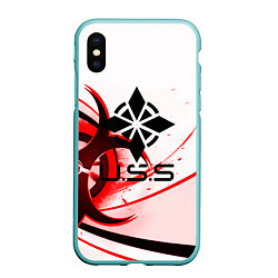 Чехол iPhone XS Max матовый USS, цвет: 3D-мятный