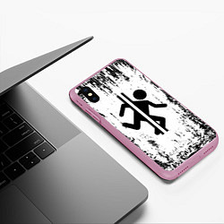 Чехол iPhone XS Max матовый PORTAL, цвет: 3D-розовый — фото 2