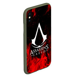 Чехол iPhone XS Max матовый ASSASSINS CREED, цвет: 3D-темно-зеленый — фото 2