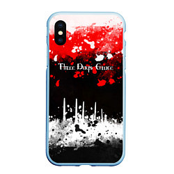 Чехол iPhone XS Max матовый THREE DAYS GRACE, цвет: 3D-голубой