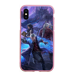 Чехол iPhone XS Max матовый DEVIL MAY CRY, цвет: 3D-розовый