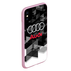 Чехол iPhone XS Max матовый AUDI, цвет: 3D-розовый — фото 2