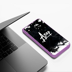 Чехол iPhone XS Max матовый ASAP ROCKY, цвет: 3D-фиолетовый — фото 2