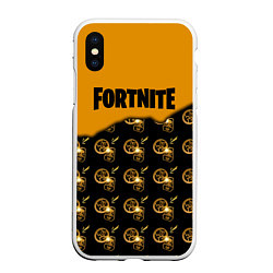 Чехол iPhone XS Max матовый Fortnite 2 глава 2 часть, цвет: 3D-белый