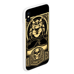 Чехол iPhone XS Max матовый Lucha libre panda, цвет: 3D-белый — фото 2