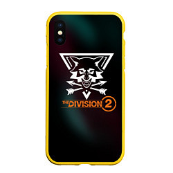 Чехол iPhone XS Max матовый The Division 2 Logo, цвет: 3D-желтый