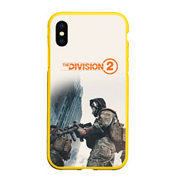 Чехол iPhone XS Max матовый The Division 2 Military, цвет: 3D-желтый