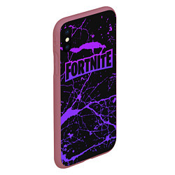 Чехол iPhone XS Max матовый Fortnite, цвет: 3D-малиновый — фото 2