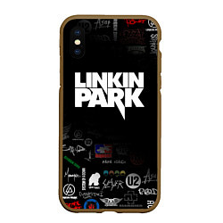 Чехол iPhone XS Max матовый LINKIN PARK, цвет: 3D-коричневый