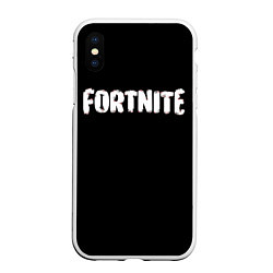 Чехол iPhone XS Max матовый FORTNITE, цвет: 3D-белый